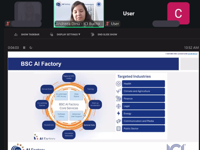 ICI București a organizat un webinar introductiv dedicat inițiativei BSC AI Factory