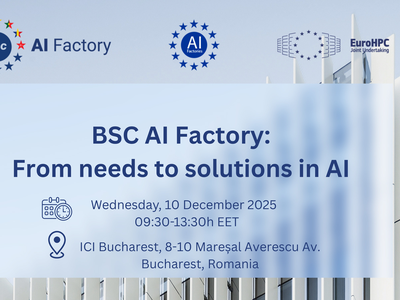 ICI București organizează evenimentul BSC AI Factory – De la nevoi la soluții în AI
