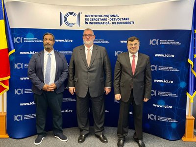 The meeting of Dr. Eng. Adrian-Victor Vevera, general director of ICI Bucharest, with Major General Eng. Mohammad Bouarki, Head of the National Center for Cyber ​​Security in Kuwait